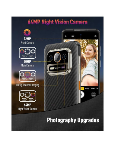 Ulefone Armor 25T Teléfono Rugerizado 4G 12GB+256GB Negro