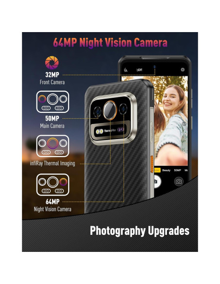 Ulefone Armor 25T Teléfono Rugerizado 4G 12GB+256GB Negro