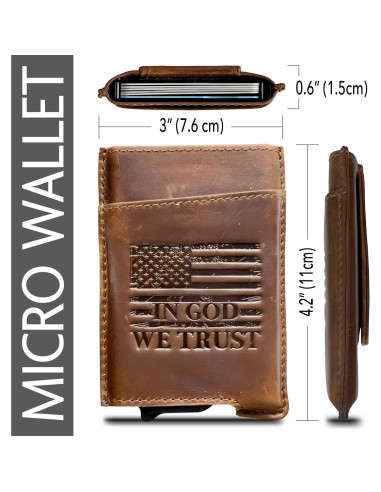 Billetera Minimalista de Cuero Mid West Range con Bloqueo RFID