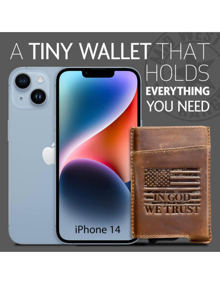 Billetera Minimalista de Cuero Mid West Range con Bloqueo RFID