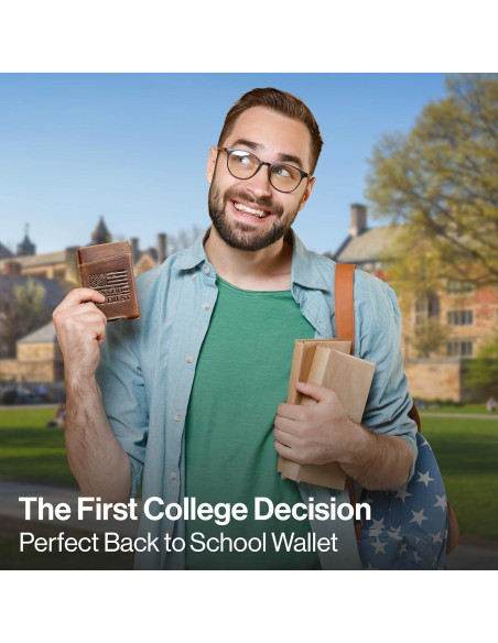 Billetera Minimalista de Cuero Mid West Range con Bloqueo RFID