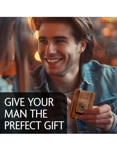 Billetera Minimalista de Cuero Mid West Range con Bloqueo RFID