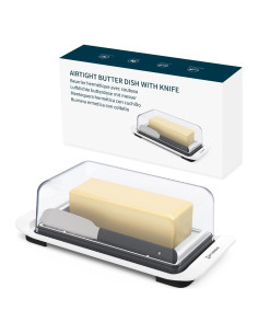 Caja de Mantequilla Hermética KITCHENDAO con Cuchillo 13.2x5.4x5.2 cm