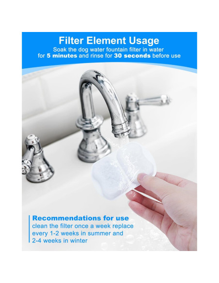 Filtro de Agua para Mascotas Cunina 10 Conjuntos Compatible Oneisall