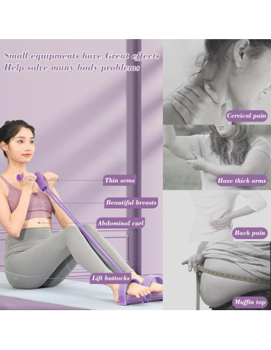 Cuerda de Resistencia con Pedal Sozilifty 6 Tubos Pesado