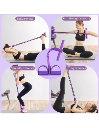 Cuerda de Resistencia con Pedal Sozilifty 6 Tubos Pesado