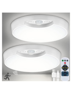 Luz de Techo Recargable Inalámbrica Deeplite con Sensor de Movimiento - 2 Paquete