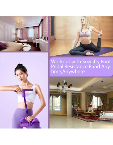 Cuerda de Resistencia con Pedal Sozilifty 6 Tubos Pesado