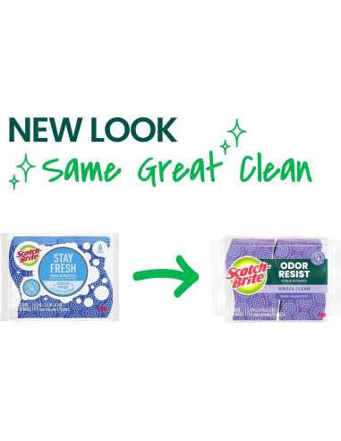 Esponjas de Cocina Scotch-Brite Resist Odor - 6 Unidades