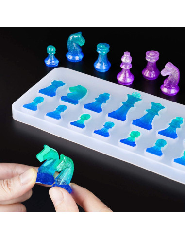 Kit de Moldes de Silicona NiArt para Ajedrez 3D DIY 28x28cm