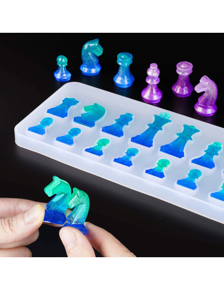 Kit de Moldes de Silicona NiArt para Ajedrez 3D DIY 28x28cm