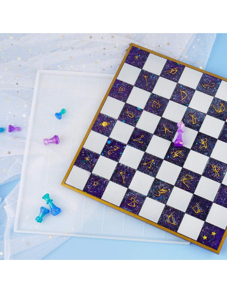 Kit de Moldes de Silicona NiArt para Ajedrez 3D DIY 28x28cm