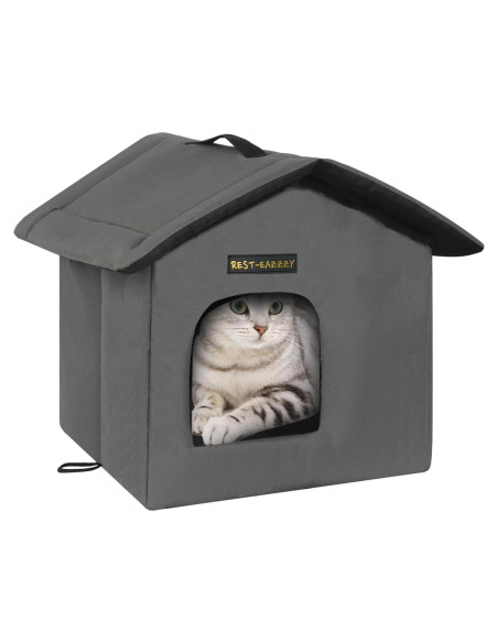 Casa para Gatos Rest-Eazzzy Impermeable Gris 33x33x36cm