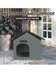 Casa para Gatos Rest-Eazzzy Impermeable Gris 33x33x36cm 2