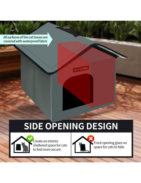 Casa para Gatos Rest-Eazzzy Impermeable Gris 33x33x36cm