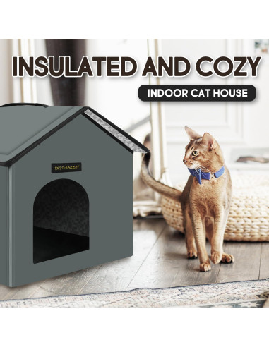 Casa para Gatos Rest-Eazzzy Impermeable Gris 33x33x36cm