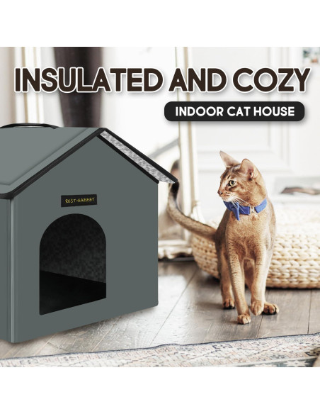 Casa para Gatos Rest-Eazzzy Impermeable Gris 33x33x36cm