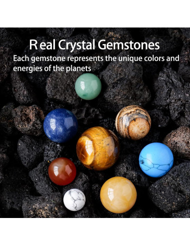 Modelo de Sistema Solar de Cristal Runyangshi - 8 Planetas