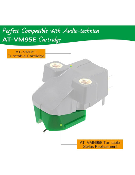 Aguja de Reemplazo AT-VMN95E para Tornamesa Audio-Technica