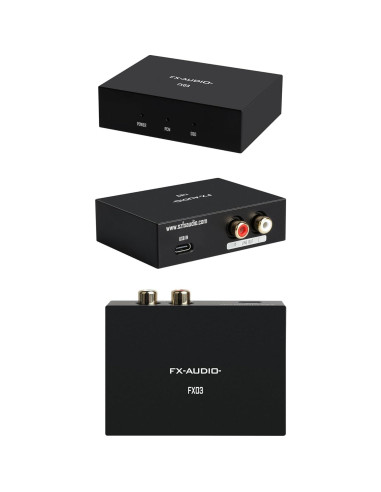 DAC USB-C FX-Audio FX03 384kHz RCA DSD 256 para Audio