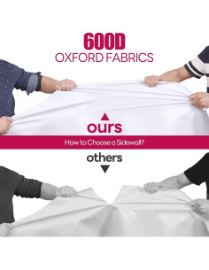 Pared Lateral de Carpa 600D KaKuEike 304.8x218.4cm Blanca 2