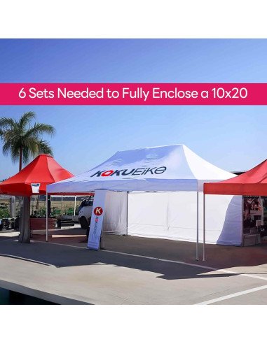 Pared Lateral de Carpa 600D KaKuEike 304.8x218.4cm Blanca