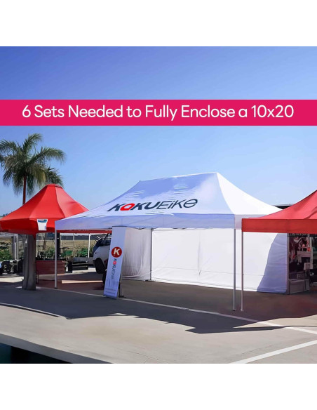 Pared Lateral de Carpa 600D KaKuEike 304.8x218.4cm Blanca