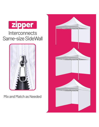 Pared Lateral de Carpa 600D KaKuEike 304.8x218.4cm Blanca