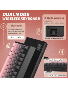 Teclado Gaming Inalámbrico ATTACK SHARK M87 87 Teclas TKL 2