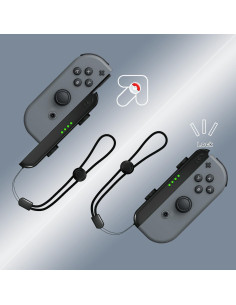Correa de Muñeca Lonxmovs para Joycon Switch - 2 Pack Negro 2