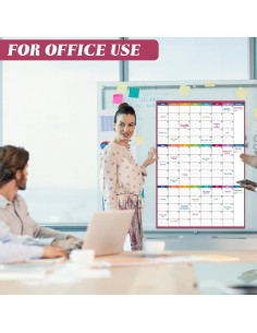 Calendario de Pizarra Blanca BooQool 3 Meses 71x101 cm 2