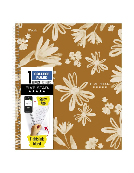 Cuaderno Espiral Five Star 1 Asignatura 80 Hojas Rayado