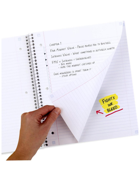 Cuaderno Espiral Five Star 1 Asignatura 80 Hojas Rayado