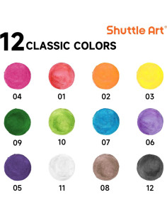 Conjunto de Acuarelas Shuttle Art 30 Paquetes 12 Colores 2