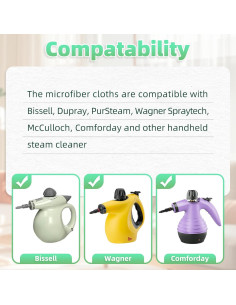Paquete de 10 Paños de Microfibra LOVECO para Limpiadores a Vapor 2