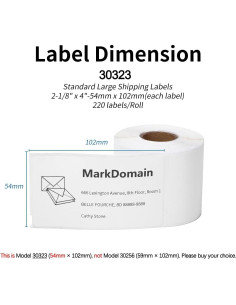 Etiquetas de Envío MarkDomain 30323 54mm x 102mm - 8 Rollos 2