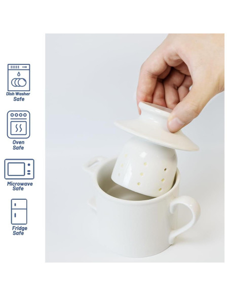 Tazón de Mantequilla con Tapa y Cuchillo Cerámica 120g