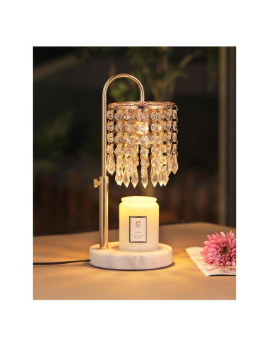 Lámpara Calentadora de Velas LUBITA Oro Francés 3 Bombillas