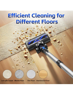 Aspiradora Inalámbrica Powaert V80 45Kpa 1L Azul/Negro 2