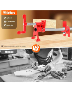 Juego de 4 Abrazaderas de Tubo de Hierro Fundido 1.9 cm 2