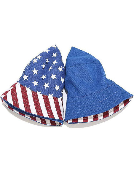 Sombrero de Cubo Reversible XYIYI Bandera Americana para Mujeres
