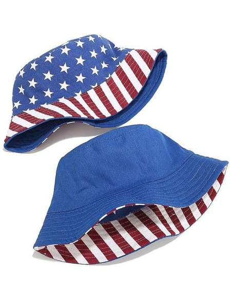 Sombrero de Cubo Reversible XYIYI Bandera Americana para Mujeres