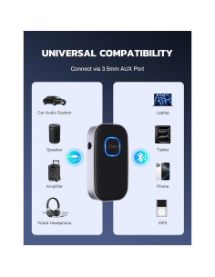 Receptor Bluetooth COMSOON J22 con Cancelación de Ruido 16H 2