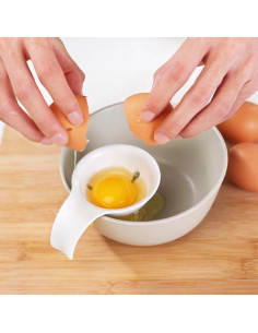 Separador de Yemas de Huevo Junfamilee Blanco Plástico 2
