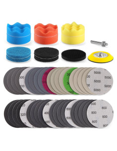 Kit de Restauración de Faros POLIWELL 52 Piezas 3" Lijado