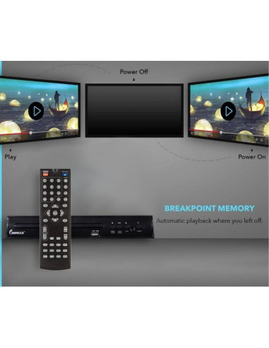 Reproductor de DVD Compacto Impecca DVHP-9109 USB Multi-Región