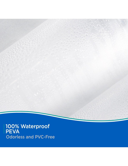 Cortina de Ducha Kenney PEVA Impermeable 107x183 cm Transparente