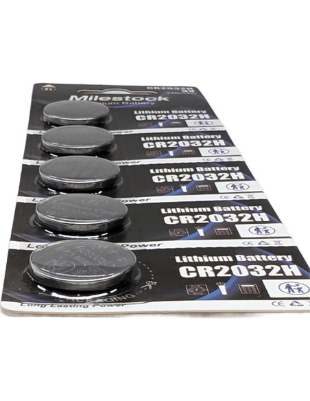 Baterías de Litio CR2032 Milestock 5 Piezas 240mAh