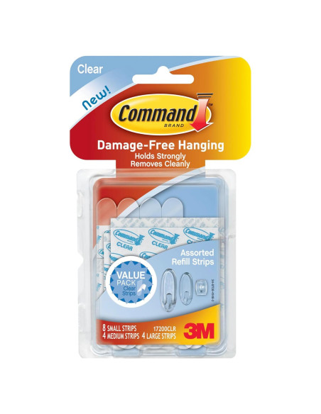 Tiras de Recarga Command 17200CLR Plástico Transparente 36 Piezas