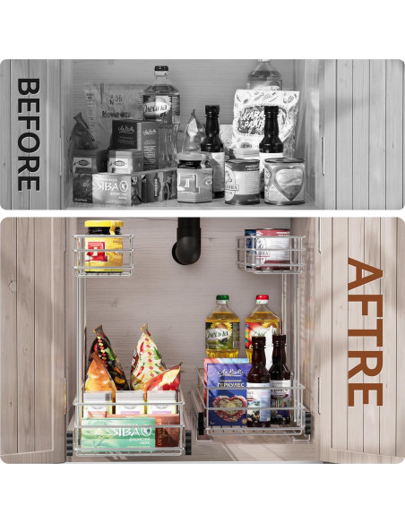 Organizador Bajo Fregadero STORKING 2 Niveles Cromado 40.64 cm